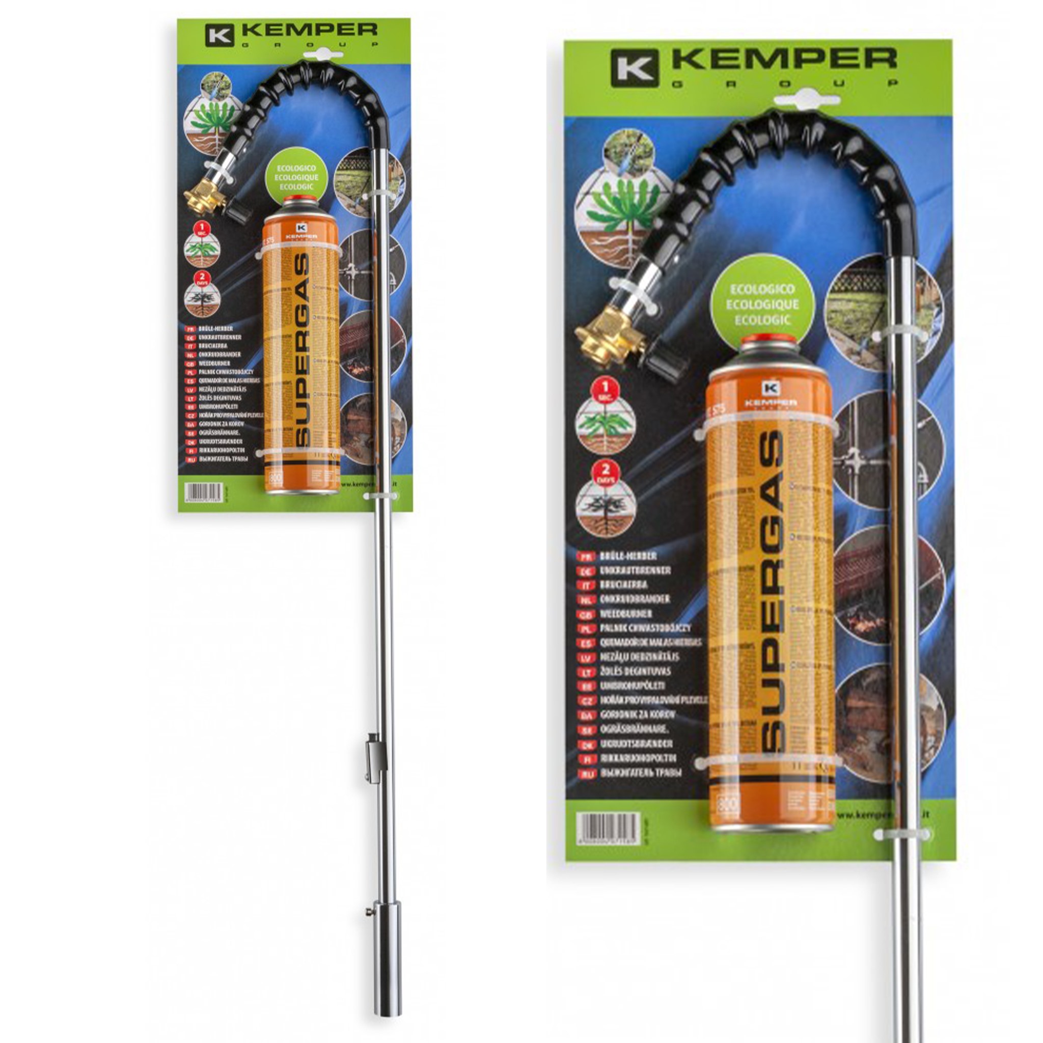 foto del prodotto cannello bruciaerbe con cartuccia 600ml 7 16 quot con accensione piezo elettrica kemper 1047gbpc