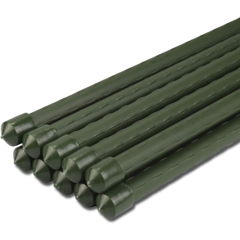 foto del prodotto cannetta in metallo plastificato tutore reggi piante per giardinaggio ed agricoltura 11 mm x h 150 cm confezione da 25 pezzi