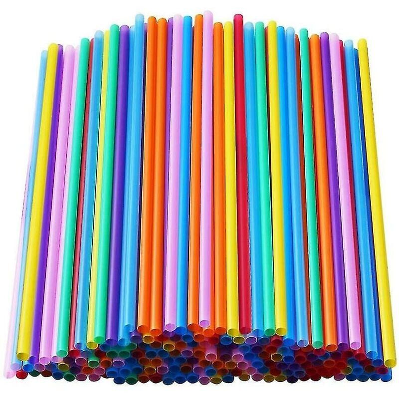 foto del prodotto cannucce di plastica colorate monouso confezione da 1000 pezzi