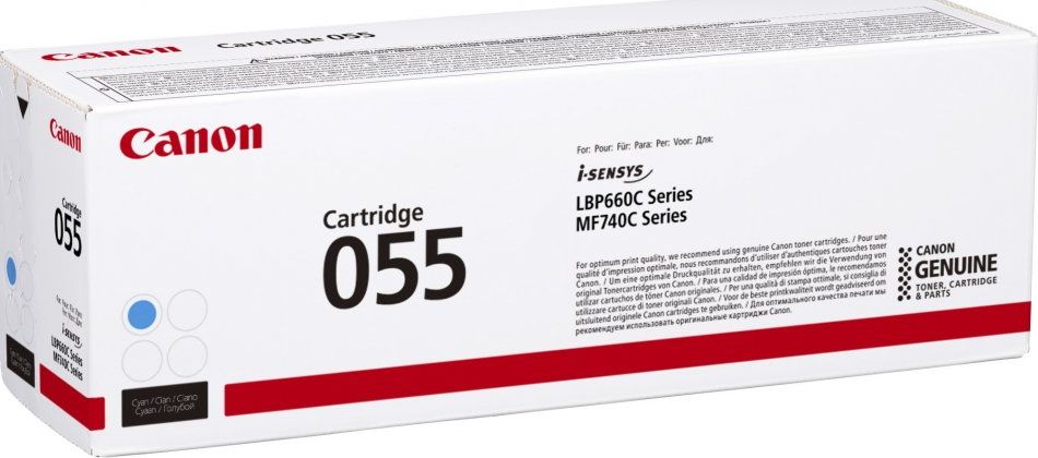 foto del prodotto canon 055 cartuccia toner 1 pz originale ciano