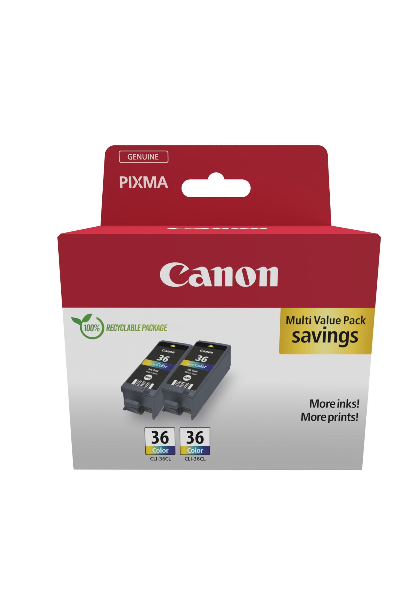 foto del prodotto canon 1511b025 cartuccia d inchiostro 2 pz originale nero, ciano, magenta, giallo