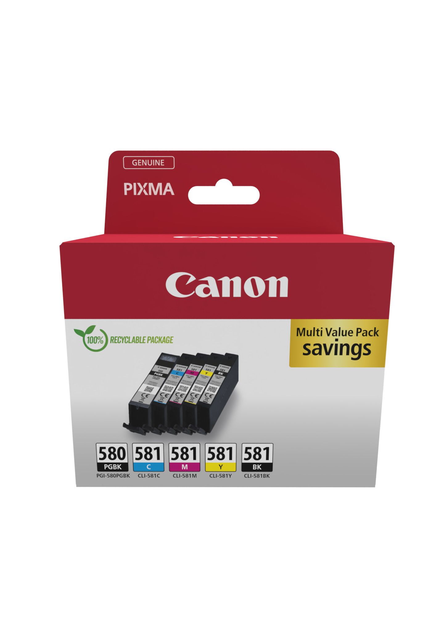 foto del prodotto canon 2078c008 cartuccia d inchiostro 5 pz originale nero, ciano, magenta, giallo