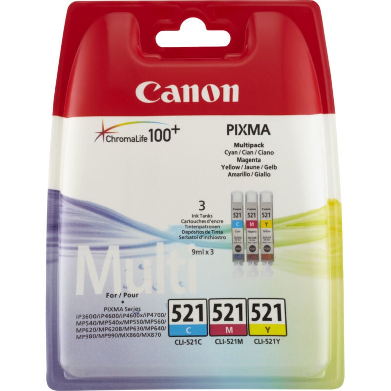foto del prodotto canon 2934b010 cartuccia d'inchiostro 3 pz originale ciano magenta giallo