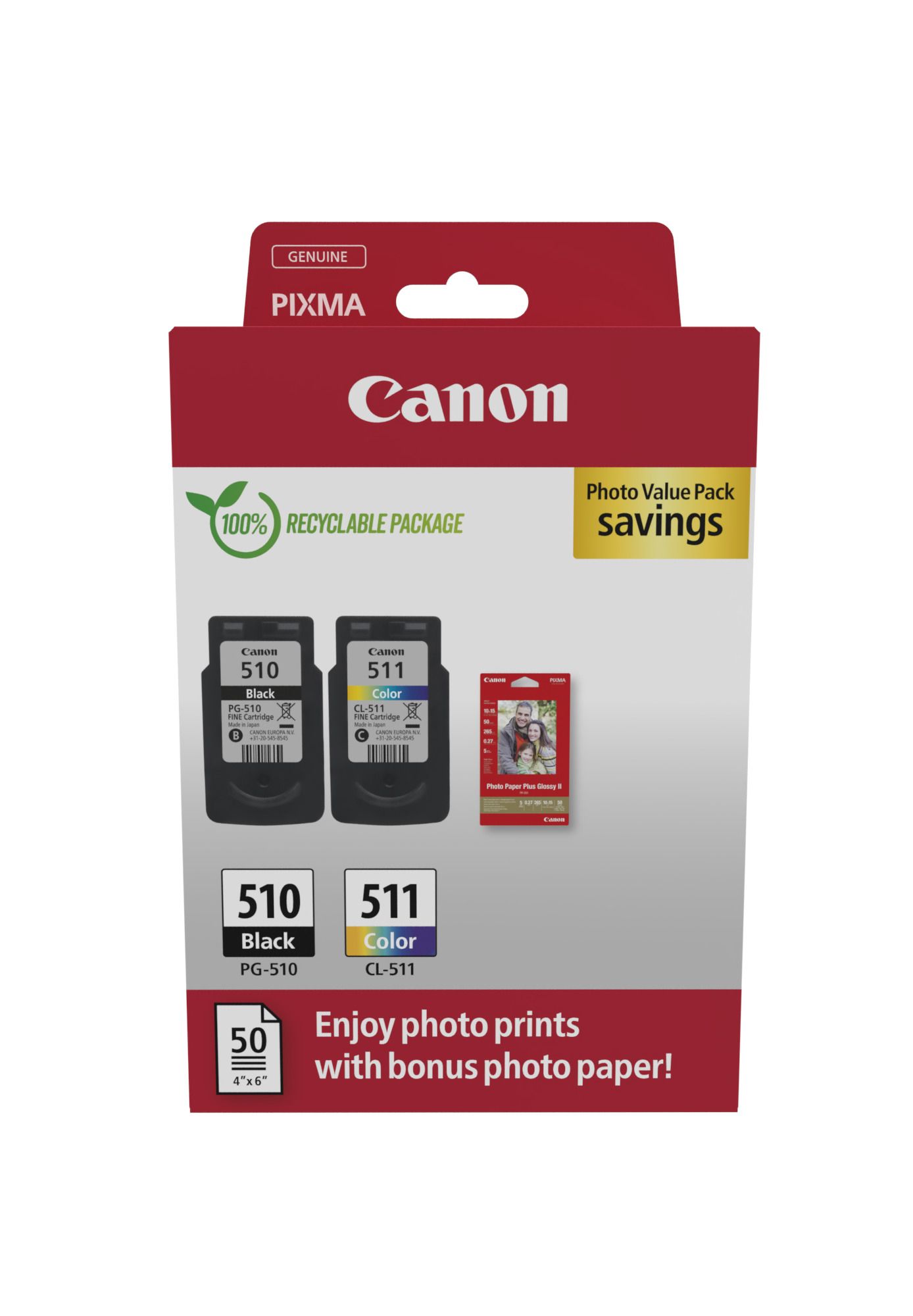 foto del prodotto canon 2970b017 cartuccia d inchiostro 2 pz originale nero, ciano, magenta, giallo