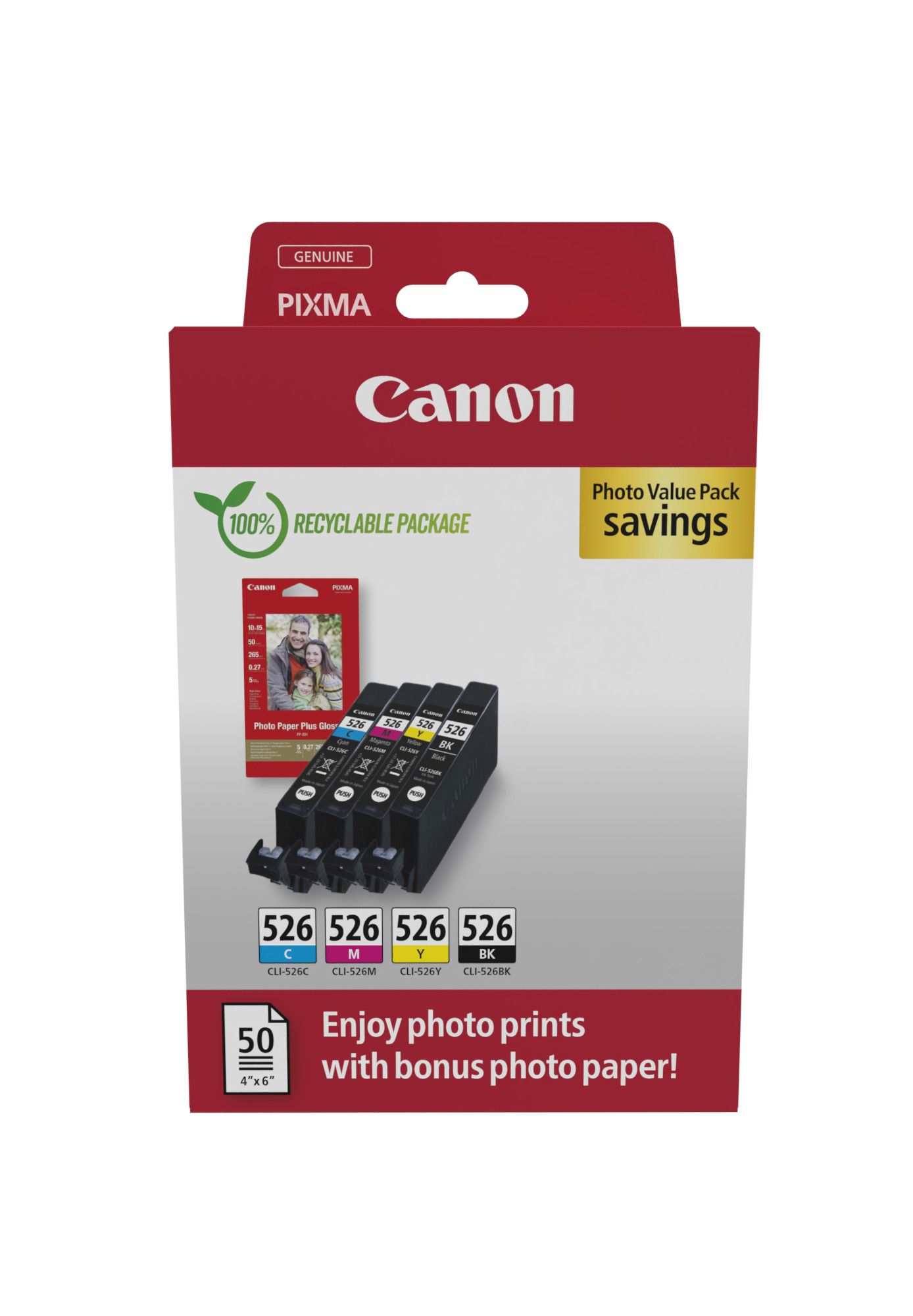 foto del prodotto canon 4540b019 cartuccia d inchiostro 4 pz originale nero, ciano, magenta, giallo