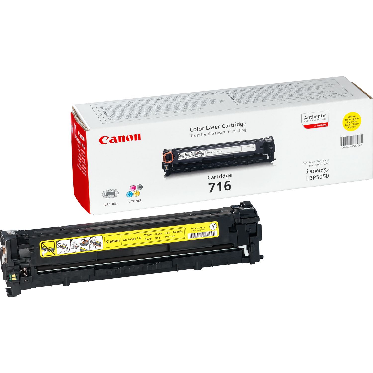 foto del prodotto canon 716 y cartuccia toner 1 pz originale giallo