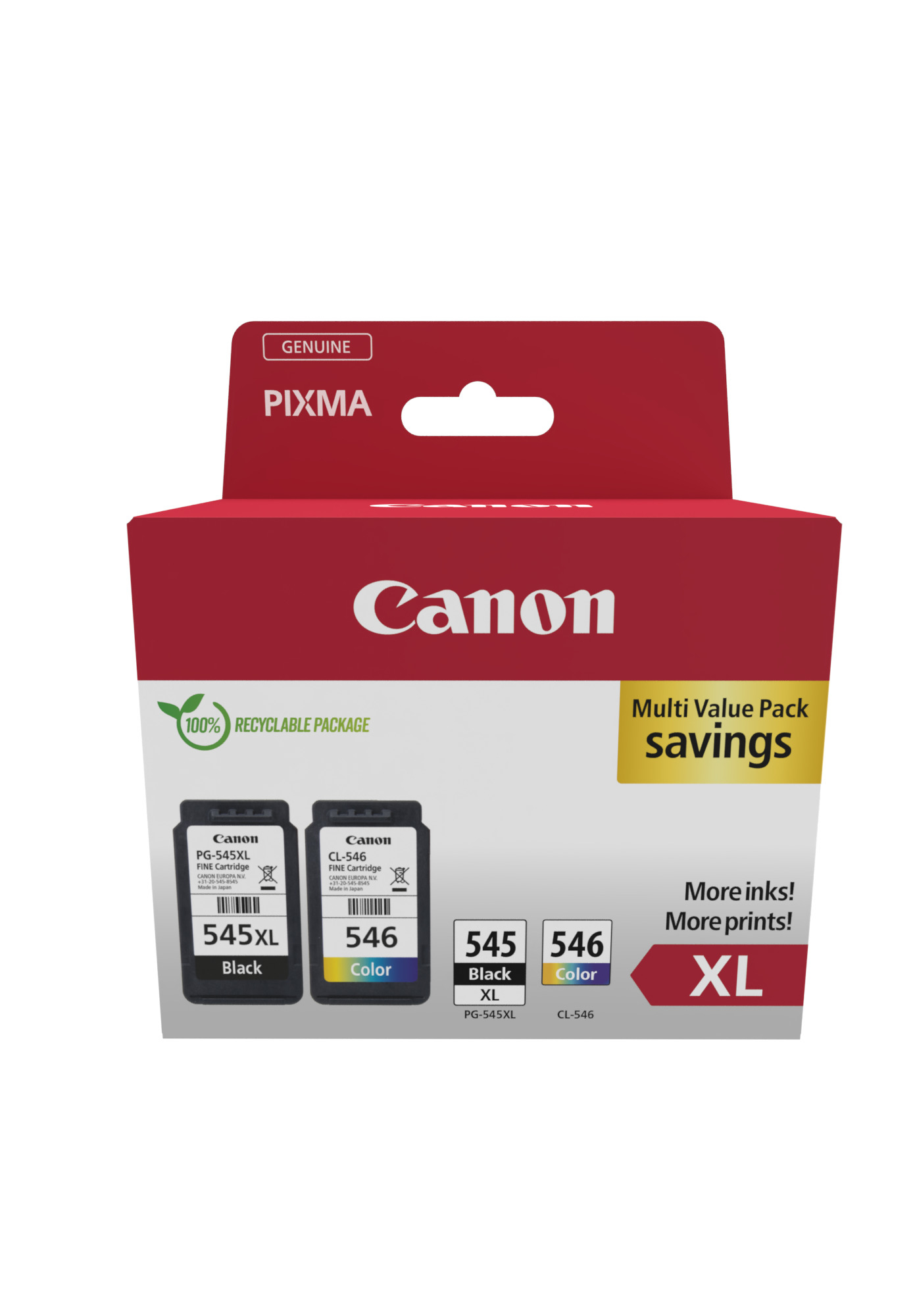 foto del prodotto canon 8286b012 cartuccia d inchiostro 2 pz originale resa elevata xl nero, ciano, magenta, giallo