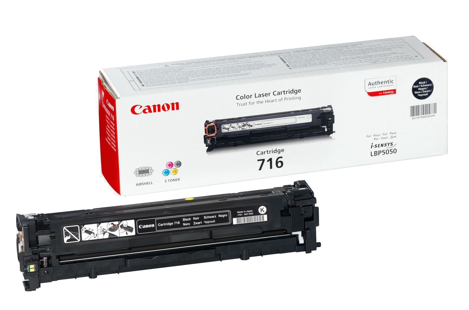 foto del prodotto canon cartridge 716 black cartuccia toner 1 pz originale nero