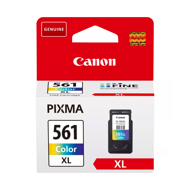 foto del prodotto canon cl-561xl tri-color 3730c001 - cartuccia originale ad alta efficienza