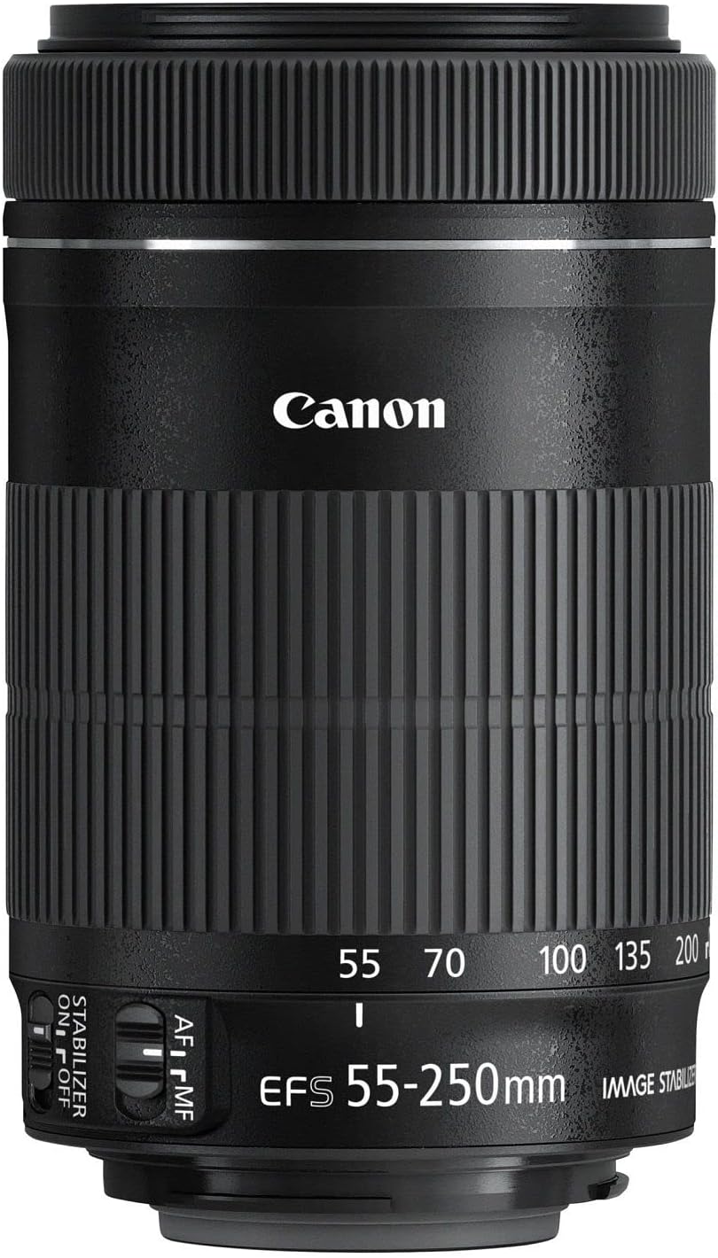 foto del prodotto canon ef s 55 250mm f 4.0 5.6 is stm et 63 lens cloth slr obiettivi standard nero