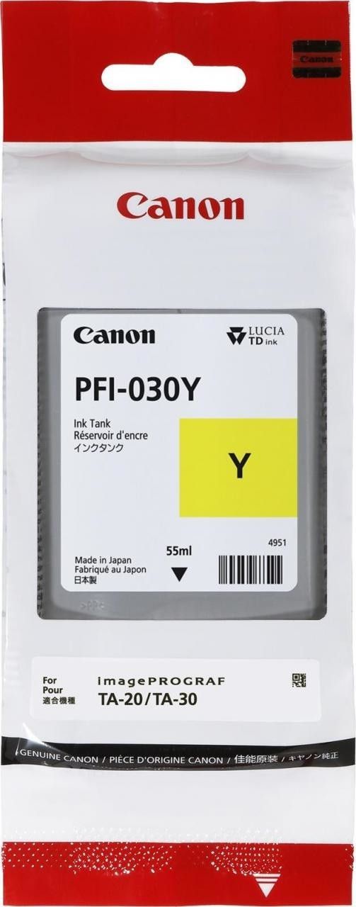 foto del prodotto canon pfi 030y cartuccia d inchiostro 1 pz originale giallo