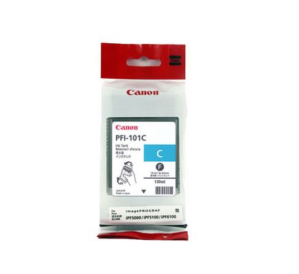 foto del prodotto canon pfi 101c cartuccia d inchiostro originale ciano