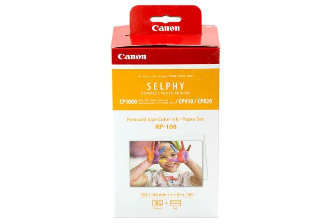foto del prodotto canon set inchiostro a colori rp 108 e carta 100 x 148 mm, 108 fogli