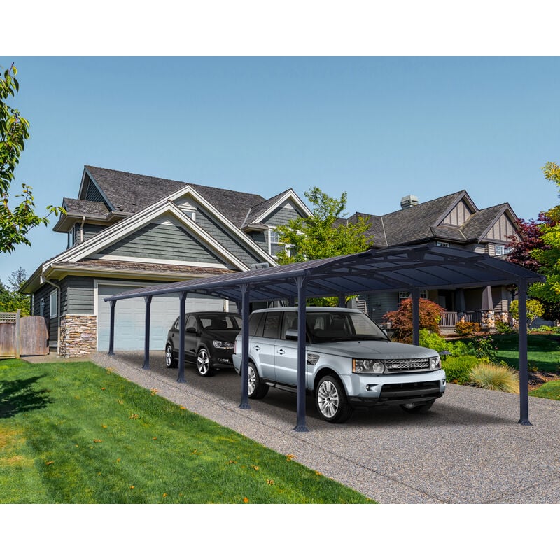 foto del prodotto canopia arcadia carport in alluminio 3.6 x 11 m