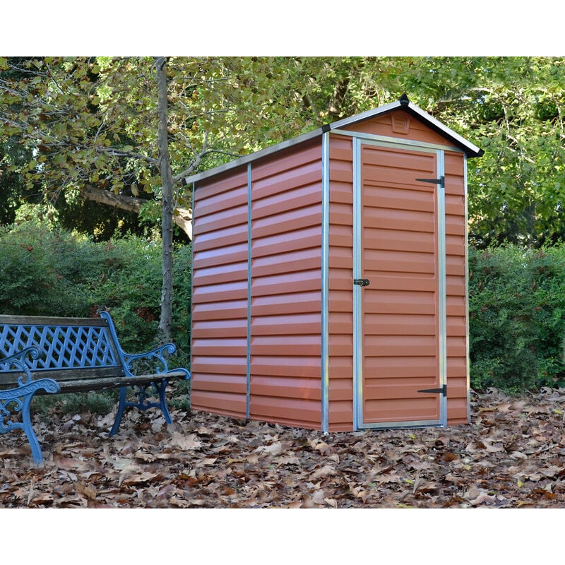 foto del prodotto canopia skylight casetta da giardino in policarbonato 176x120x203 cm ambra