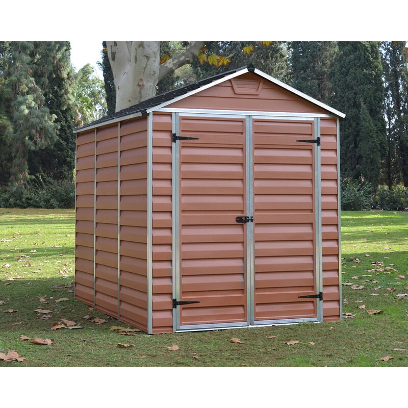 foto del prodotto canopia skylight casetta da giardino in policarbonato 229x185x217 cm ambra