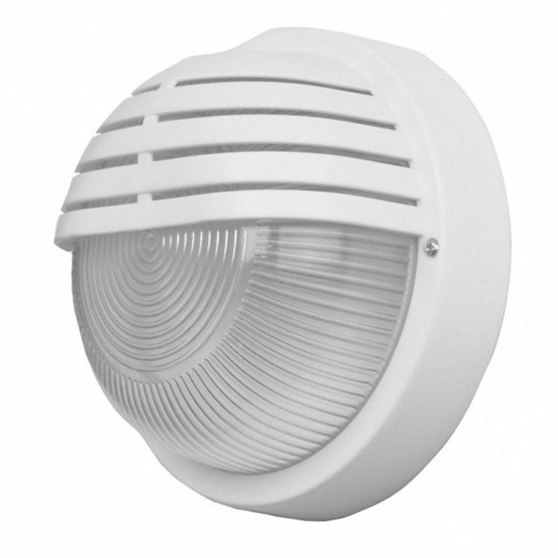 foto del prodotto canopus lampada da parete per esterni 1xe27 polycarb. bianco 18,5x18,5x18,5x9,5 cm ip44