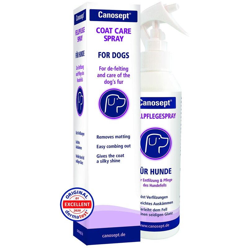 foto del prodotto canosept spray per la cura del pelo per cani 250 ml dermatite cane prodotto per la cura del delo del cane facilmente pettinabile, defeltrata e