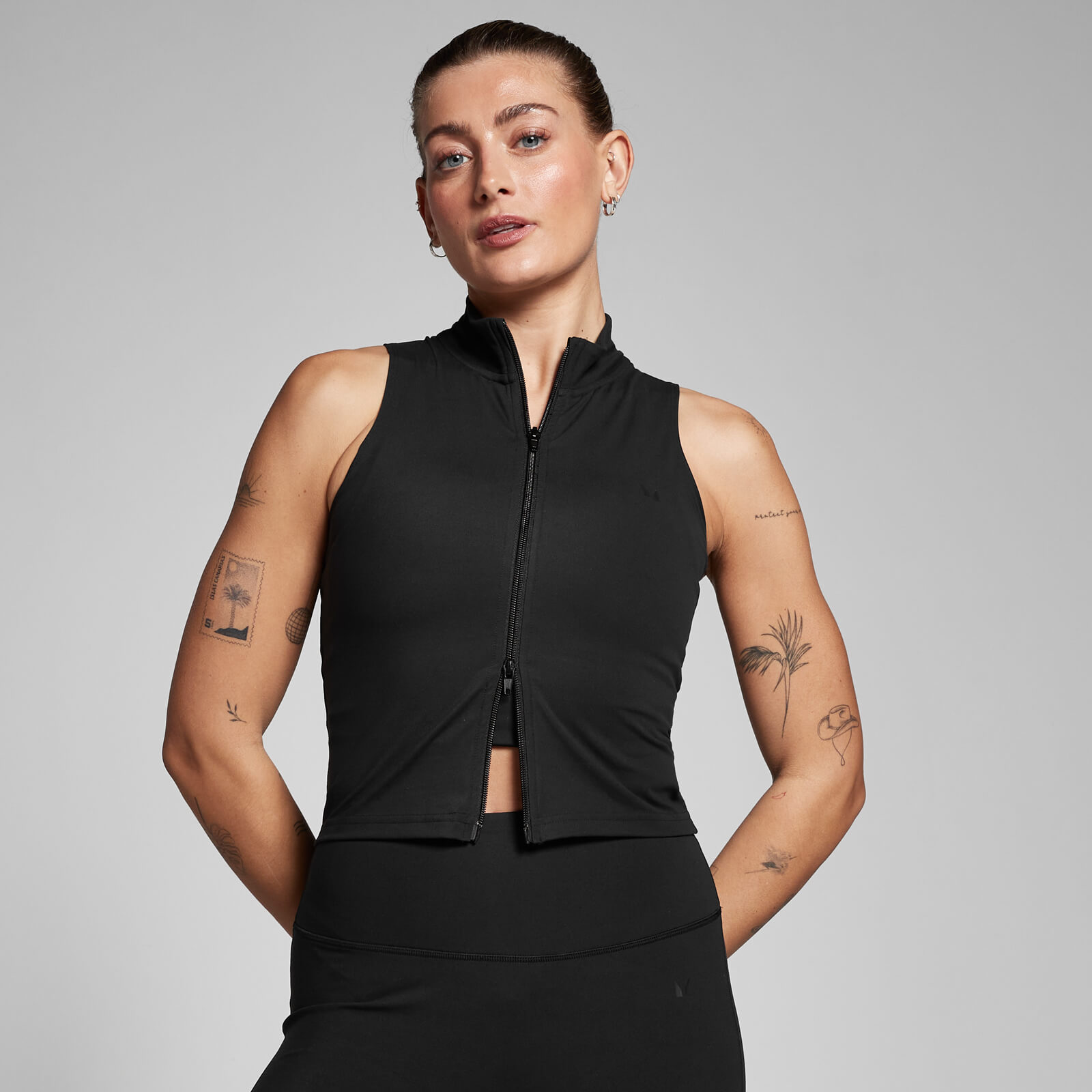 foto del prodotto canotta con cerniera mp tempo da donna nera xl