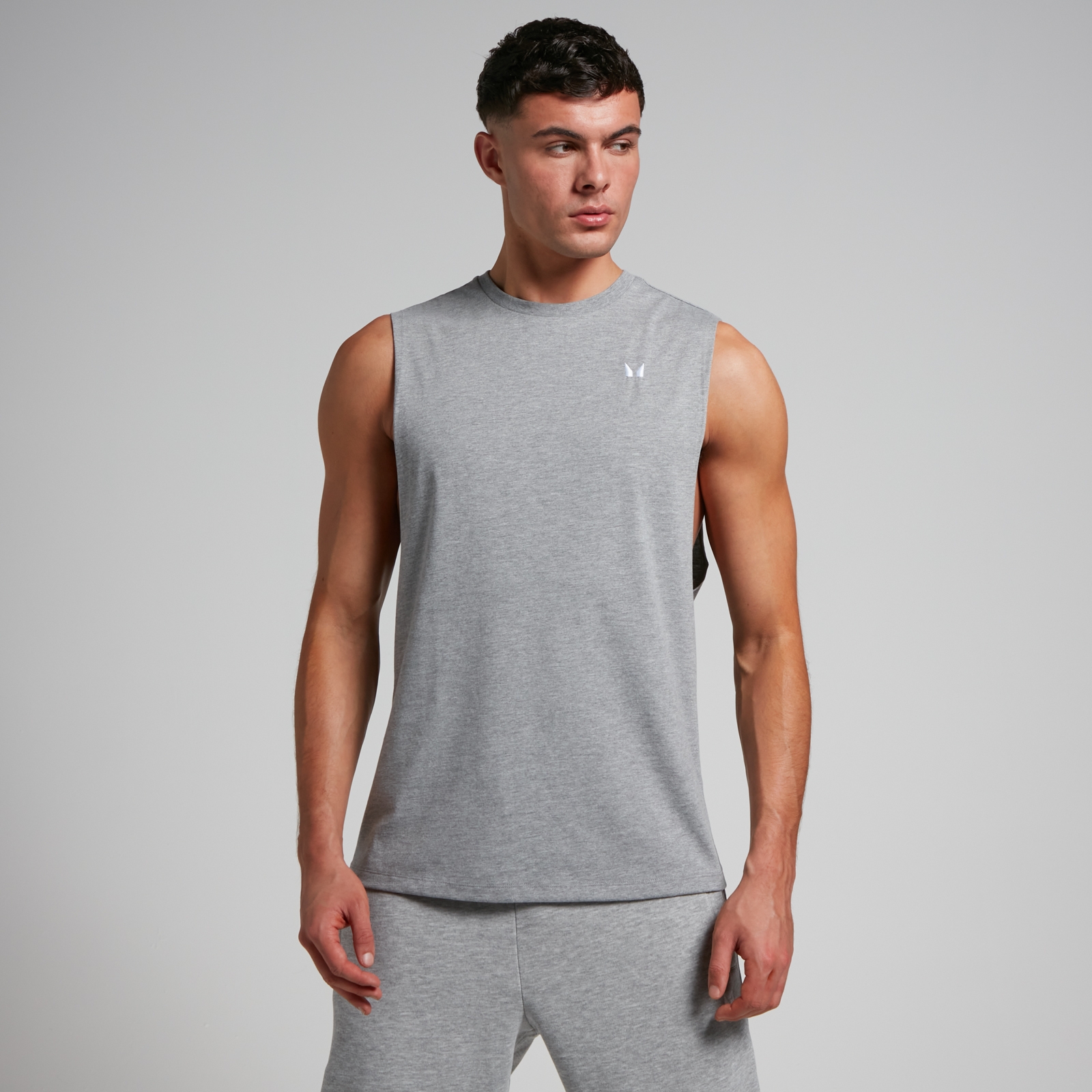foto del prodotto canotta con giromanica ampio mp rest day da uomo grigio m lange xl
