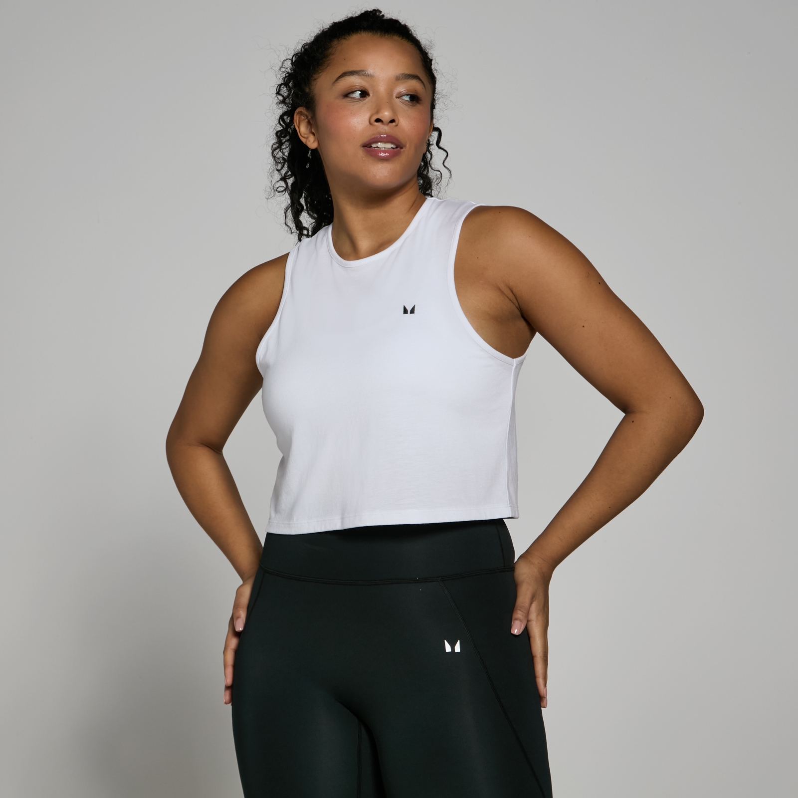 foto del prodotto canotta crop sportiva mp da donna bianca xl