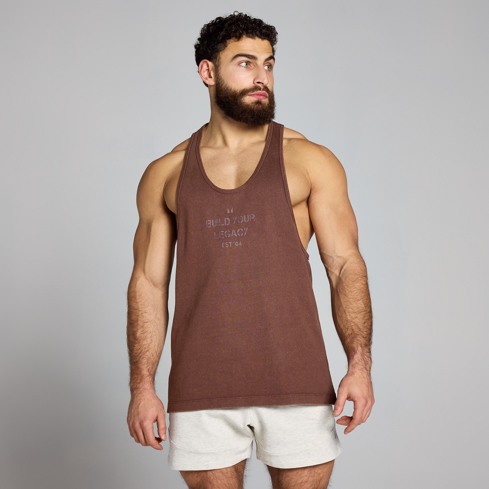 foto del prodotto canotta lavata con spalline strette e grafica mp origini da uomo penny xs