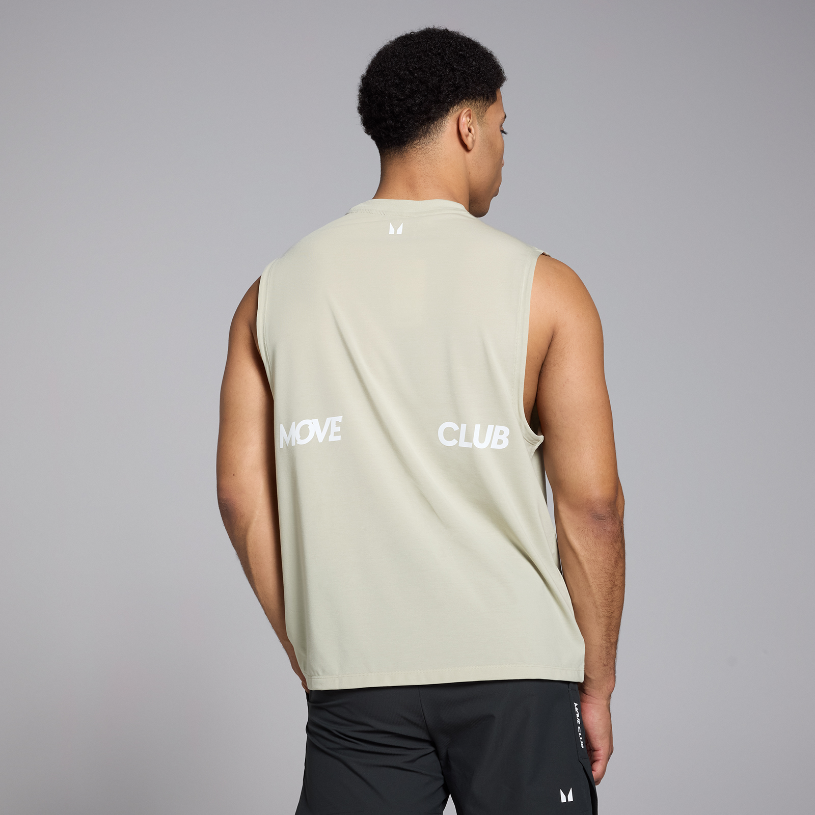 foto del prodotto canotta oversize con stampa mp tempo da uomo salt grey xl