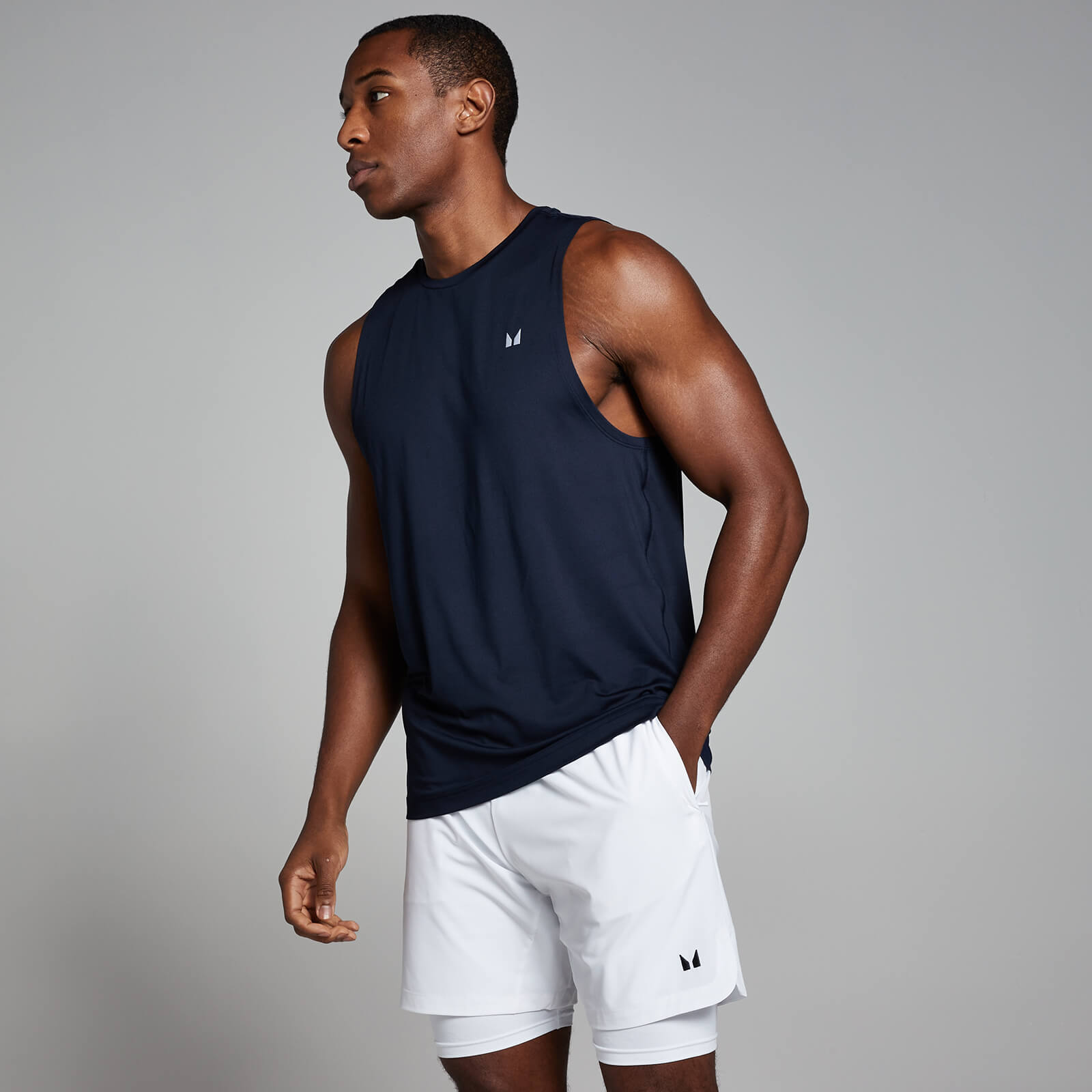 foto del prodotto canotta sportiva mp da uomo blu navy xs