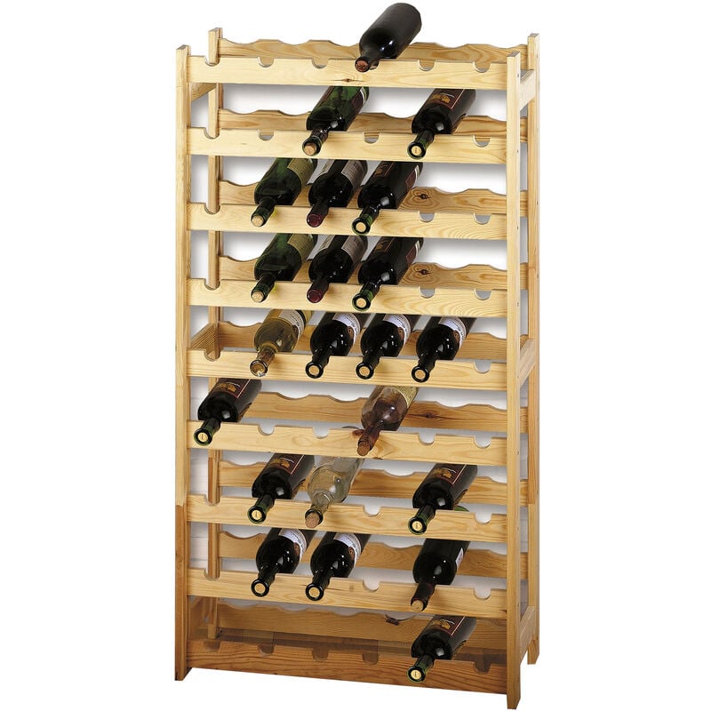 foto del prodotto cantinetta in legno di pino per 54 bottiglie