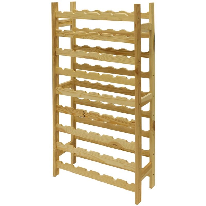 foto del prodotto cantinetta portabottiglie alberiamo 54 posti in abete massello 63x27h120cm