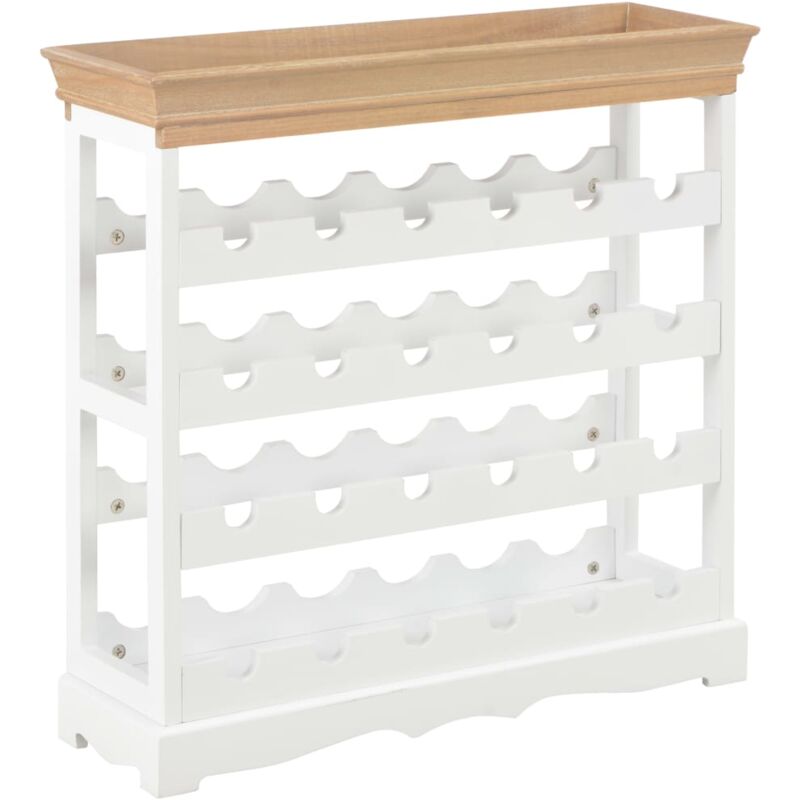 foto del prodotto cantinetta portabottiglie per 24 bottiglie 70 x 22,5 x 70,5 cm mdf bianco dec024258