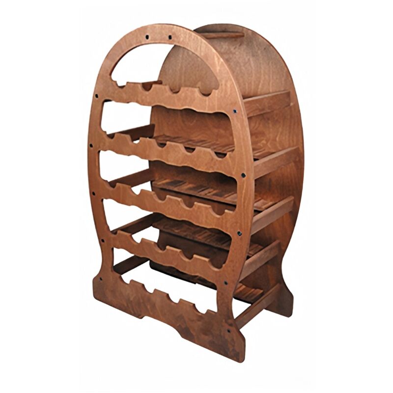 foto del prodotto cantinetta vino botte porta bottiglie 23 posti in legno 29496 
