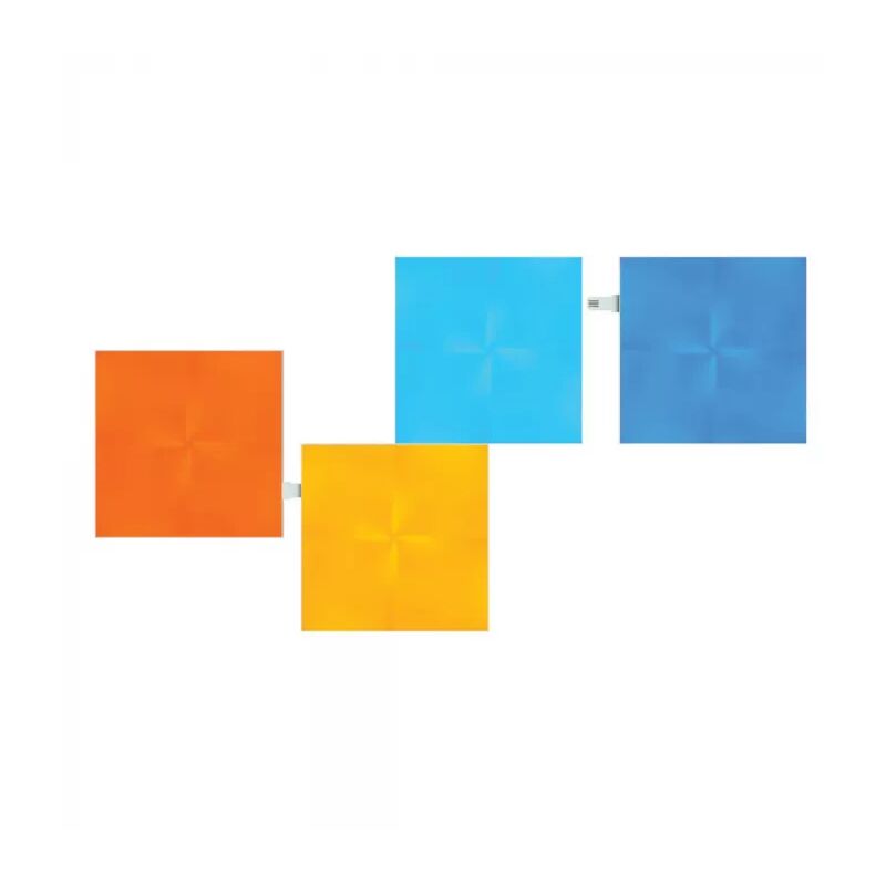 foto del prodotto canvas expansion pack, 4 quadrati pannelli led aggiuntivi rgbw da parete interno modulari, luci led 16m colori wifi, funziona con alexa, sincronia