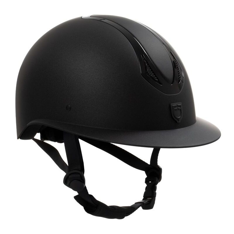 foto del prodotto cap donna con visiera larga omologazione en 1384-2023: s (52-54 cm), nero/rose gold
