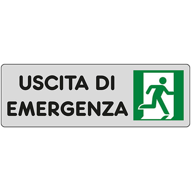 foto del prodotto capaldo cartello in carta autoadesiva 15x5 cm uscita di emergenza a destra