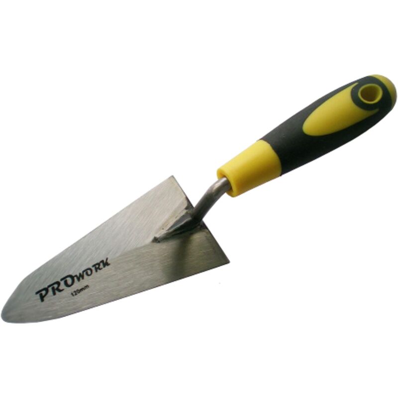 foto del prodotto capaldo cazzuolino a foglia di olivo lunghezza 12 cm con manico ergonomico antiscivolo per settore edile artigianale e agricolo