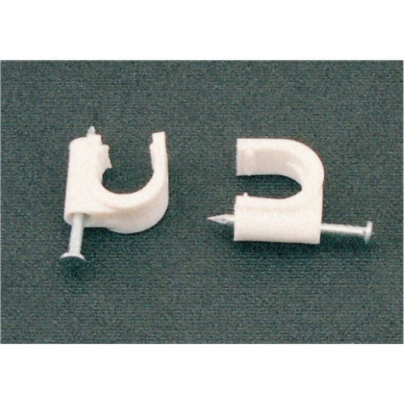 foto del prodotto capaldo fissacavi in plastica 100 pz fissacavo pvc per filo antenna cavo 5 6 mm
