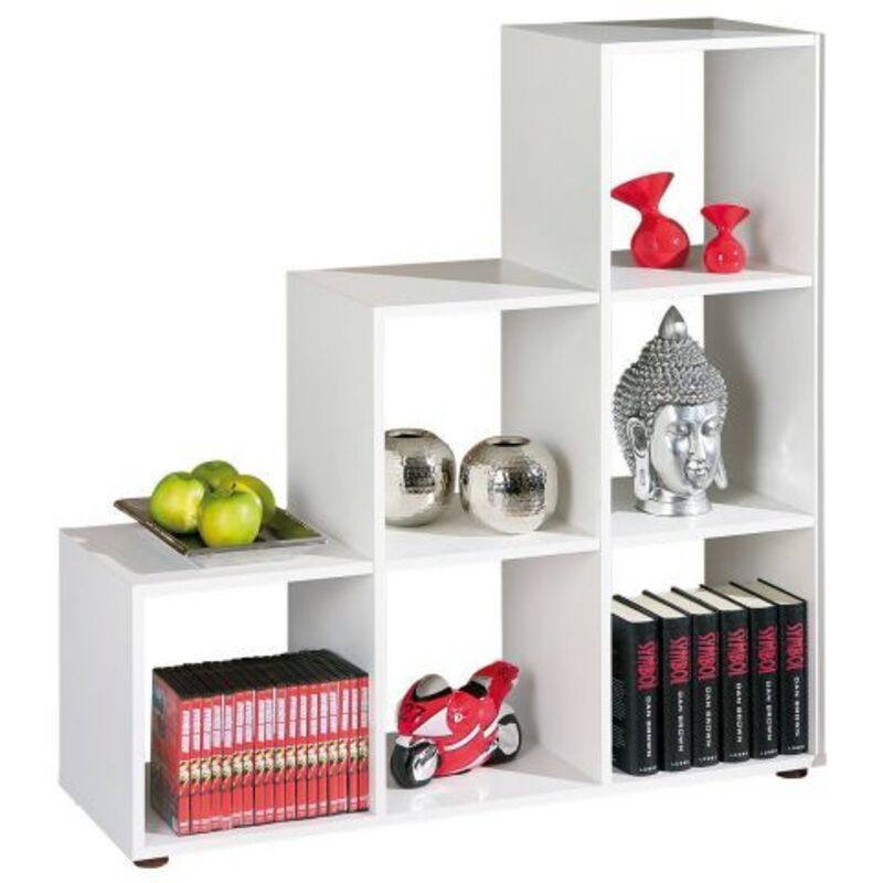 foto del prodotto capaldo libreria scala 6 105x33xh109 cm bianco