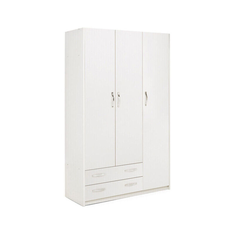 foto del prodotto capaldo linea modern armadio 3 ante 2 cassetti bianco frassino cm. h210x135x52