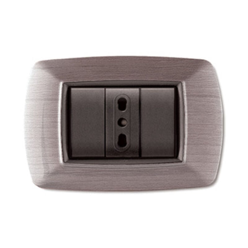 foto del prodotto capaldo placca life mod. living plast.acciaio satinato 3p. prezzo per 1 pezzo.