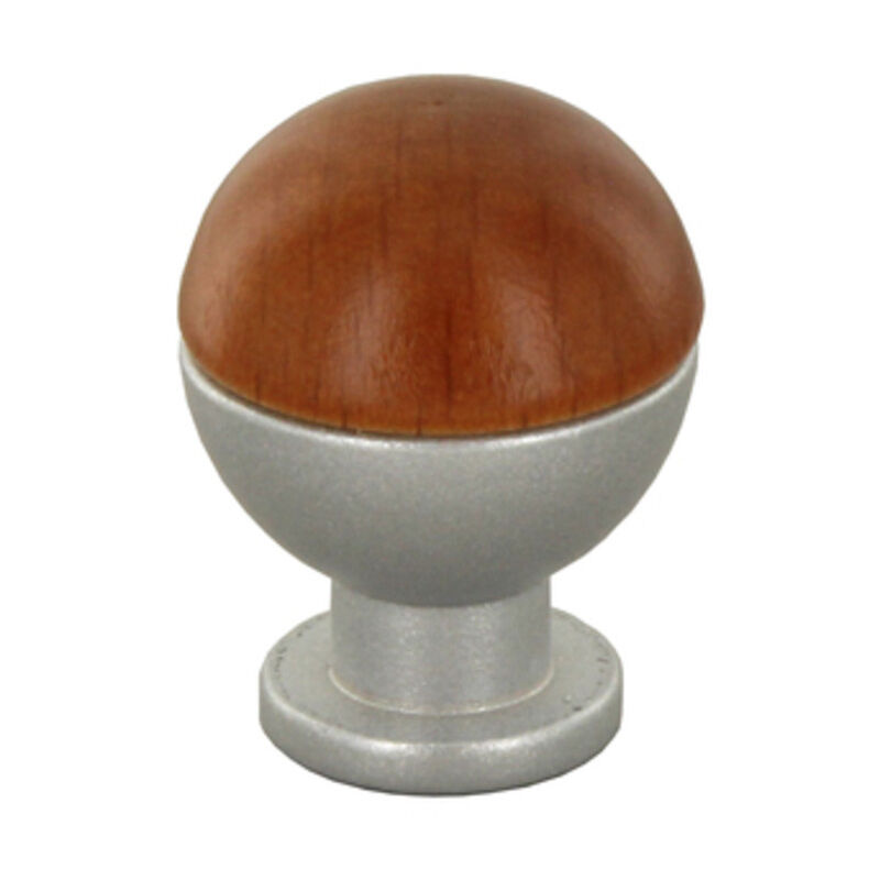 foto del prodotto capaldo pomolo sferico legno ottone 735b mm.18 ciliegio. prezzo per 1 pezzo.
