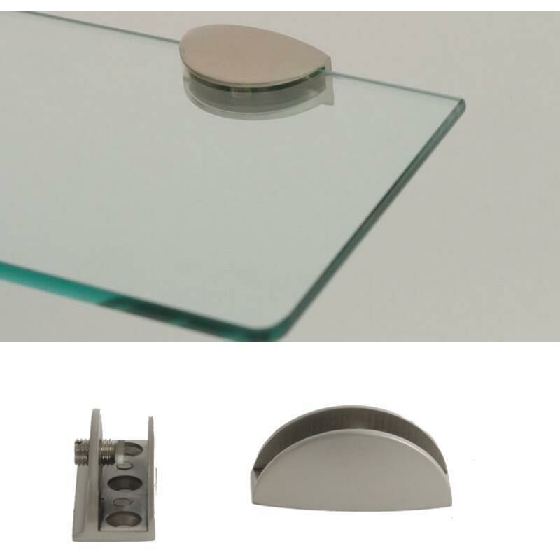 foto del prodotto capaldo reggimensola supporti per mensole vetro 9104 7 mm cromo satinato cm 2x3,8 coppia