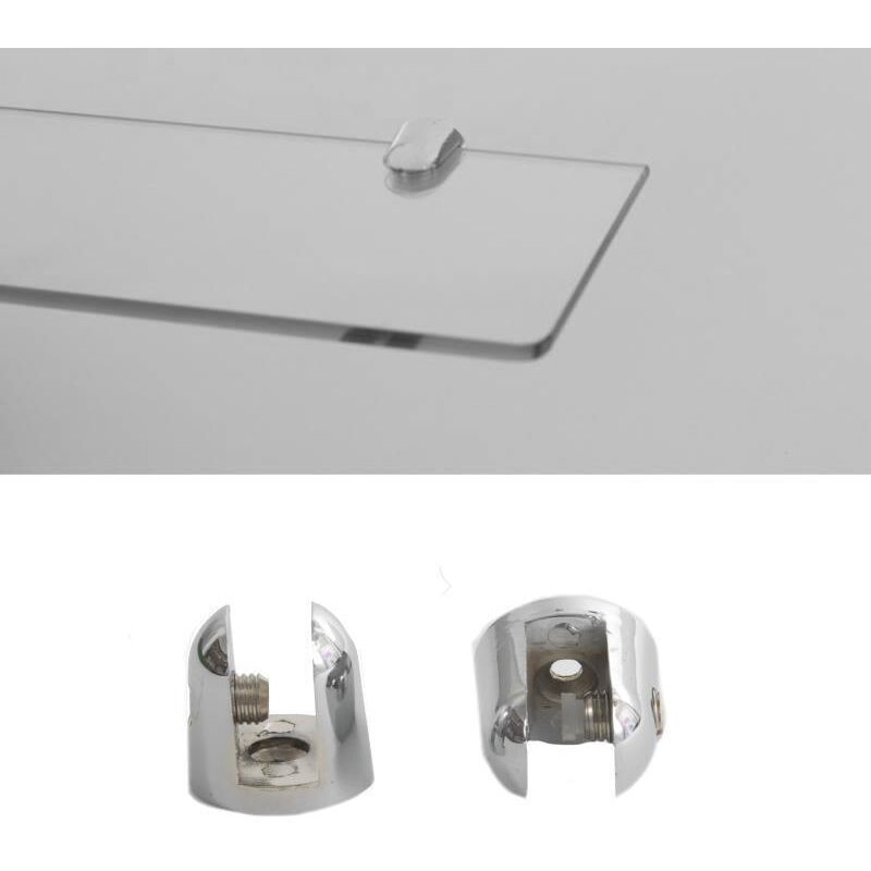 foto del prodotto capaldo reggimensola supporti per mensole vetro 9109 10 mm cromo lucido cm 2,5x3 coppia
