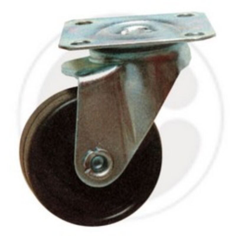 foto del prodotto capaldo ruota rotella girevole in nylon con piastrina 40 mm per mobili mobile