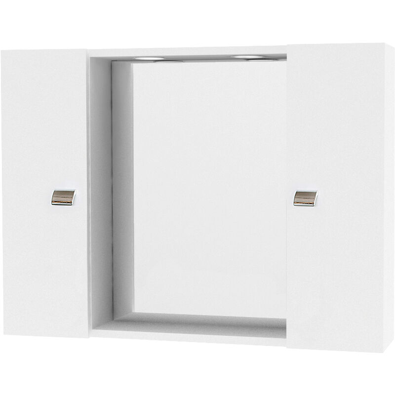 foto del prodotto capaldo specchio da bagno mod.198 con 2 ante bianco