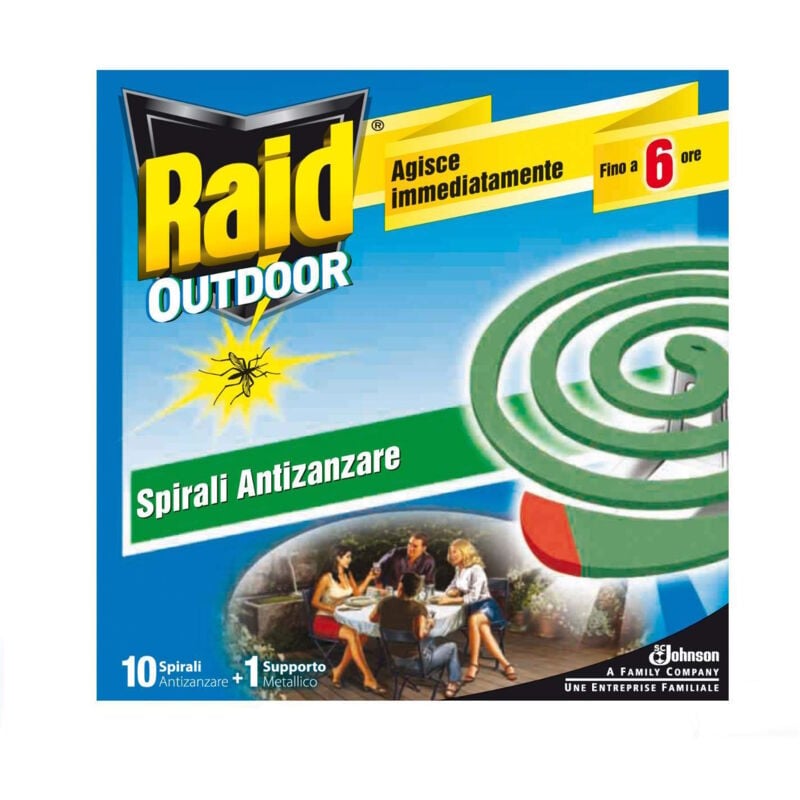 foto del prodotto capaldo spirali zanzare zampirone spiraline antizanzare insetticida raid 6 ore 10 pz