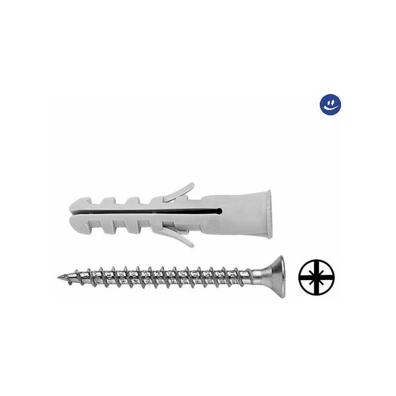 foto del prodotto capaldo - tassello in nylon con vite tsp pz bordato pa 6 esb va - mm.10x50