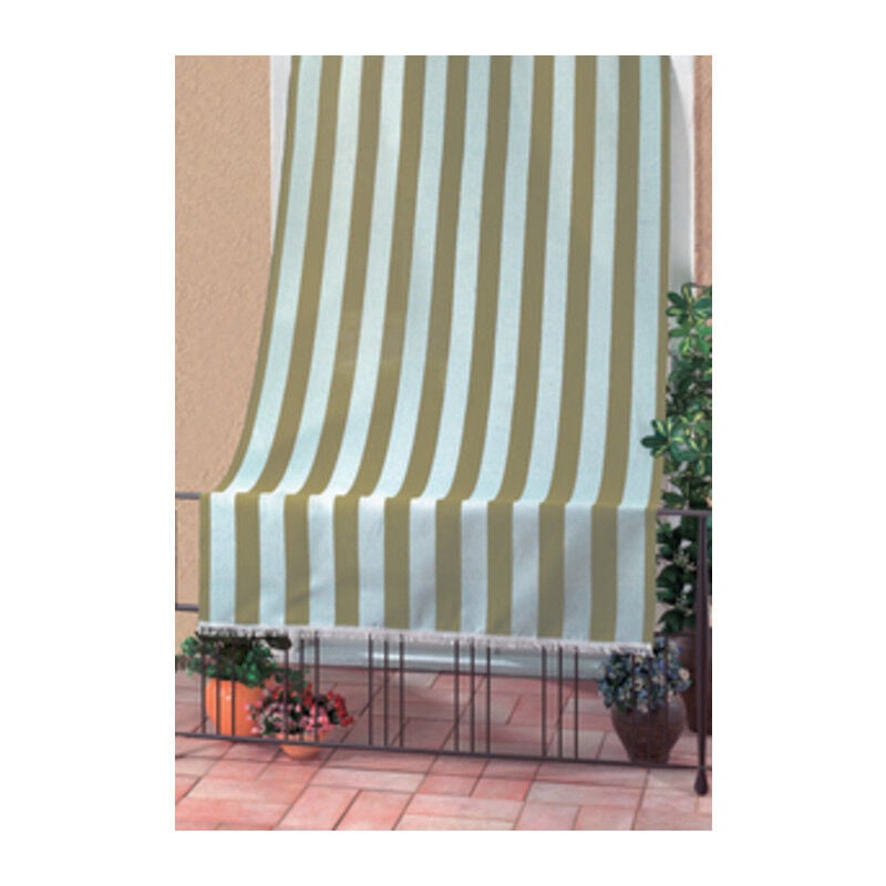 foto del prodotto capaldo tenda da sole rio per sormonto bianca beige 140x250 cm in poliestere con tunnel per bris bris da giardino esterno