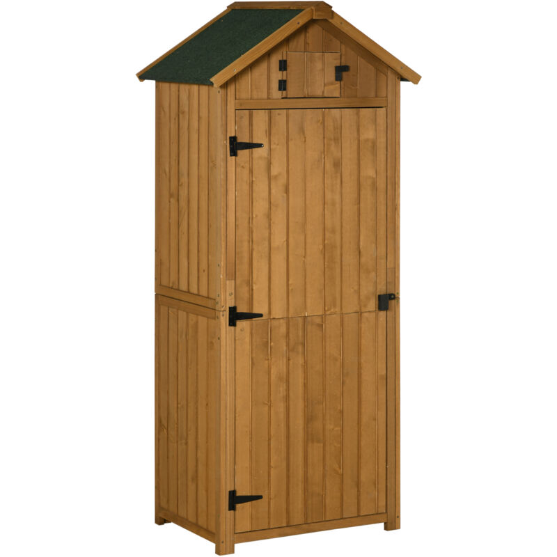 foto del prodotto capanno casetta da giardino legno impermeabile 3 mensole outsunny