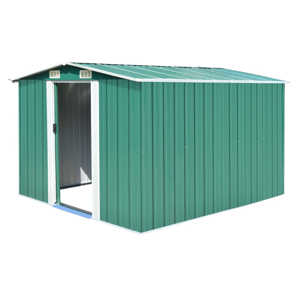foto del prodotto capanno da giardino 257x298x178 cm in metallo verde cod mxl 49906